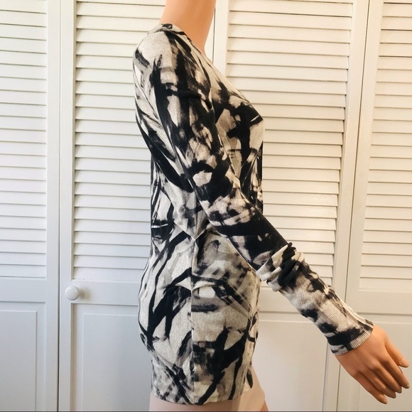 SIMPLY VERA VERAWANG Black Gray Cotton Cardigan Sweater Size XS - Picture 4 of 7